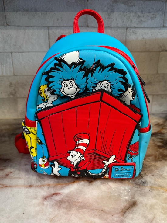 dr seuss mini backpack loungefly Dr. Character Print White Includes zippered main compartment Loungefly Dr. Seuss How the